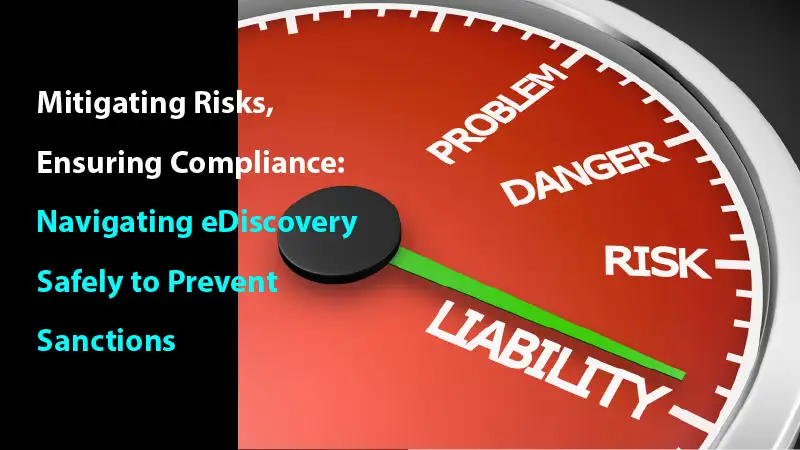 Red Speedometer with Mitigation of Risks, Compliance, and Liability Concepts