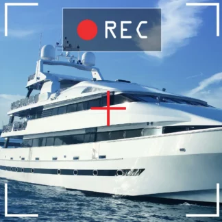 luxury boat under video surveillance